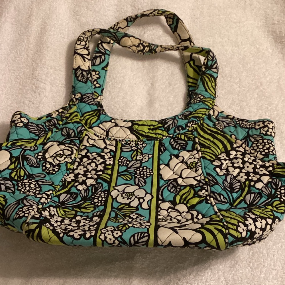 Vera Bradley Floral Shoulder Bag - Blue and Green